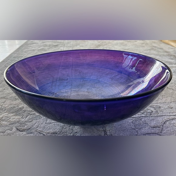 Other - Purple Ombre Handblown Glass Bowl Signed JR. SC Transjo Made in Sweden